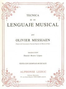 Messiaen: Tecnica de mi Lenguaje Musical published by Leduc