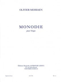 Messiaen: Monodie for Organ published by Leduc