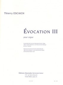 Escaich: Evocation III for Organ published by Leduc