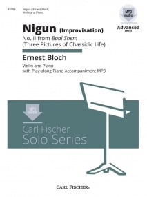Bloch: Nigun for Violin published by Carl Fischer (Book/Online Audio)