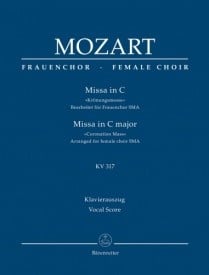Mozart: Mass in C (K317) (Coronation Mass) SMezA published by Barenreiter - Vocal Score
