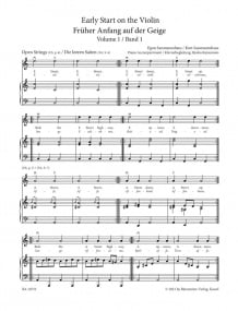 Sassmannshaus Violin Method: Early Start on the Violin - Book 1 - Piano Accompaniment published by Barenreiter