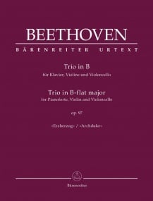 Beethoven: Piano Trio in Bb Opus 97 published by Barenreiter