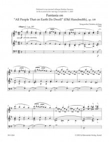 Jong: Fantasia on ''All People That on Earth Do Dwell'' for Organ published by Barenreiter