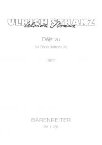Stranz: Dj vu in A major for Oboe damore published by Barenreiter