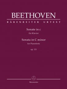 Beethoven: Sonata in C minor Opus 111 for Piano published by Barenreiter