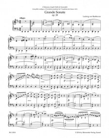 Beethoven: Sonata in D Opus 28 (Pastorale) for Piano published by Barenreiter