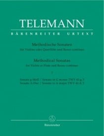 Telemann: Twelve Methodical Sonatas for Flute (Violin) and Continuo Volume 1 published by Barenreiter
