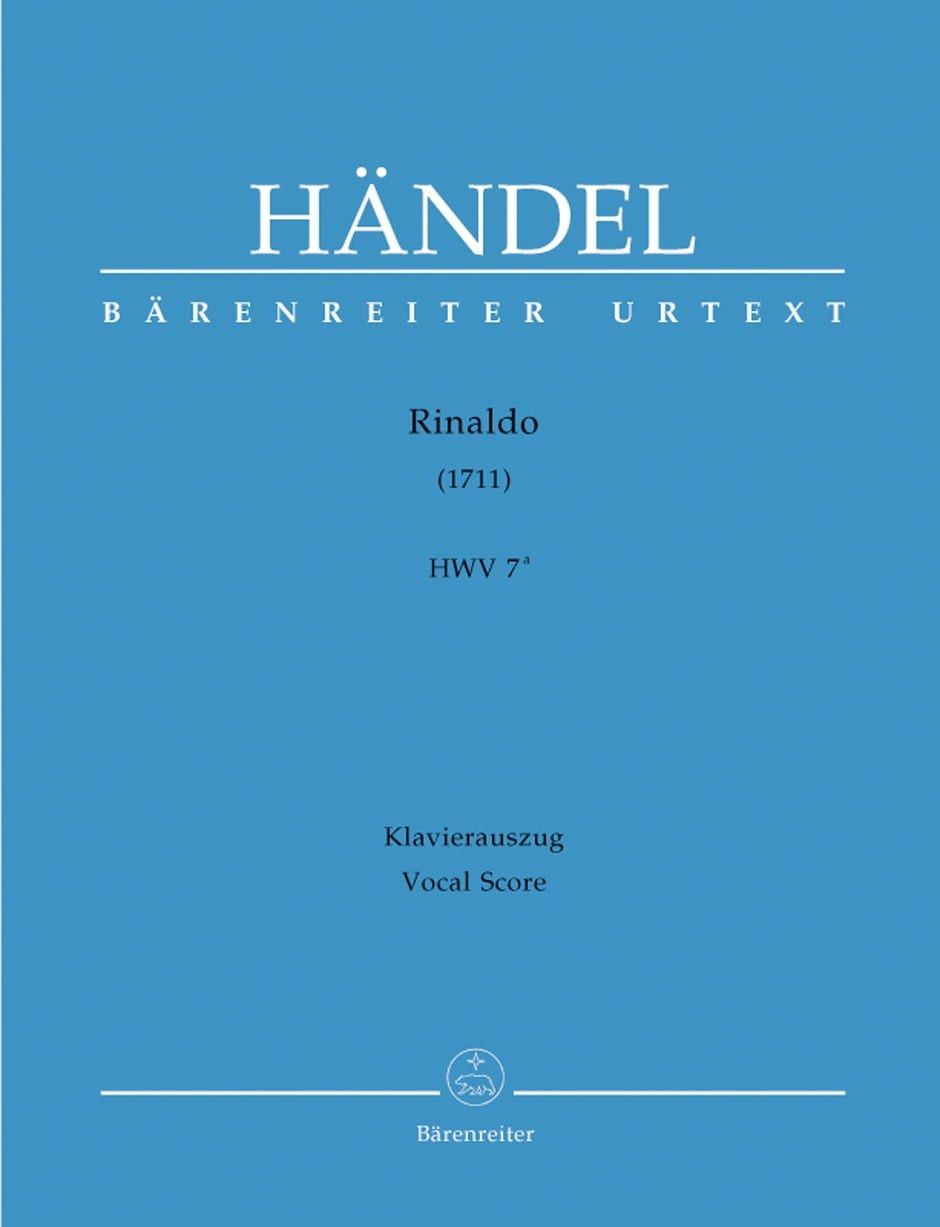 Handel: Rinaldo (1711) (HWV 7a) published by Barenreiter Urtext - Vocal Score