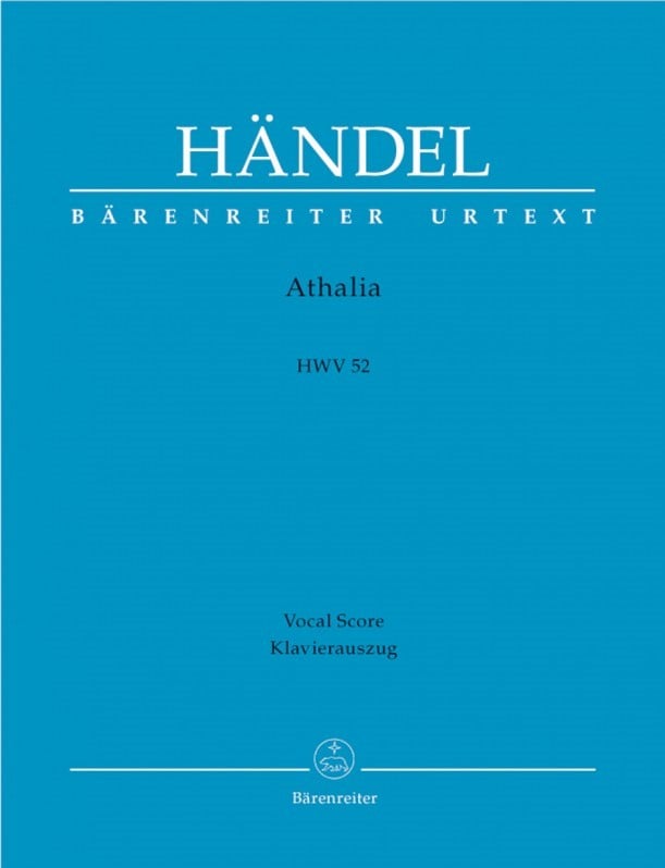 Handel: Athalia (HWV 52) published by Barenreiter Urtext - Vocal Score
