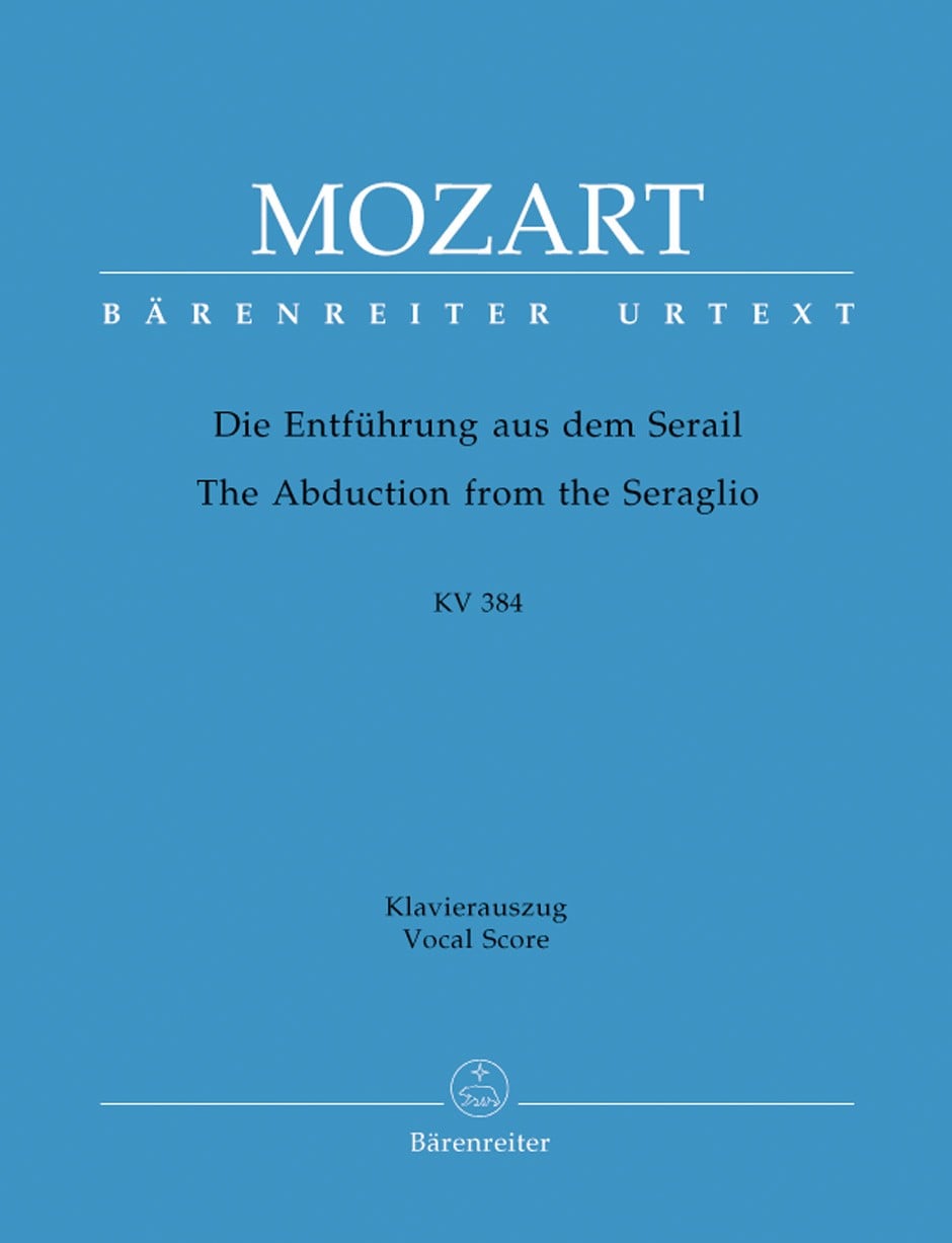 Mozart: Die Entfuehrung aus dem Serail (K384) published by Barenreiter Urtext - Vocal Score