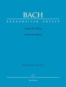 Bach: Aria Book for Bass & Piano published by Barenreiter