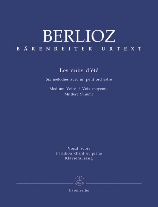 Berlioz: Les Nuits d'ete for Medium Voice published by Barenreiter