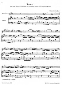 Bach: 6 Sonatas Volume 1 for Flute published by Barenreiter
