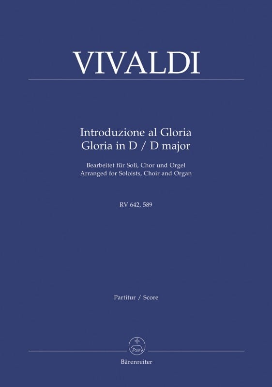 Vivaldi: Introduzione al Gloria Gloria in D maj (RV 642, 589) (Series: Choir & Organ) published by Barenreiter - Vocal Score