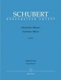 Schubert: German Mass (D872) published by Barenreiter Urtext - Vocal Score