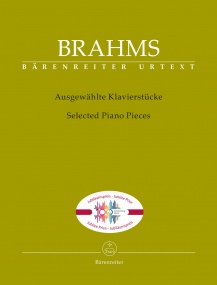 Brahms: Selected Piano Pieces published by Barenreiter