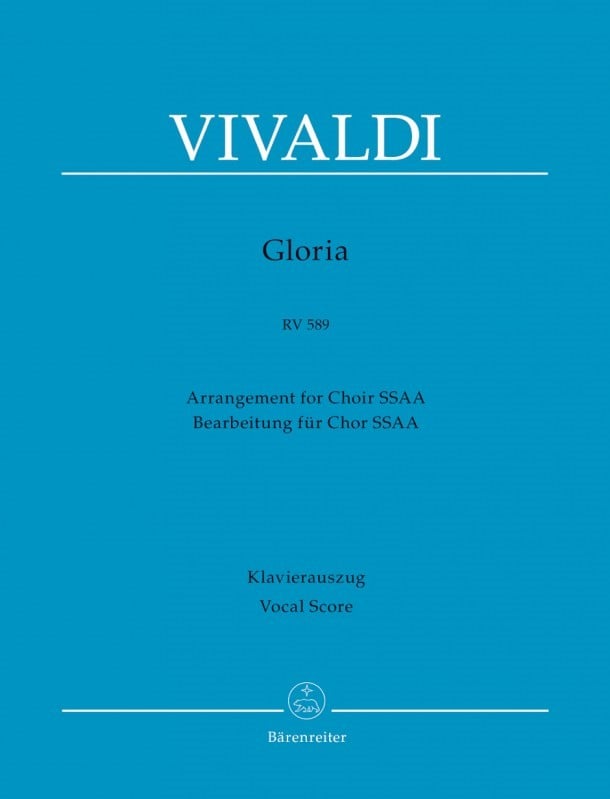 Vivaldi: Gloria in D (RV 589) SSAA published by Barenreiter - Vocal Score