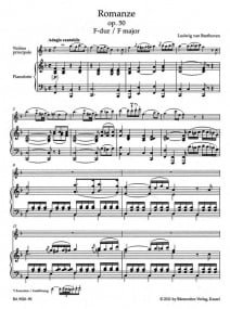 Beethoven: Romances in F Major and G Major for Violin published by Barenreiter