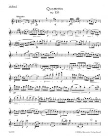 Beethoven: String Quartet in F major Opus 135 published by Barenreiter