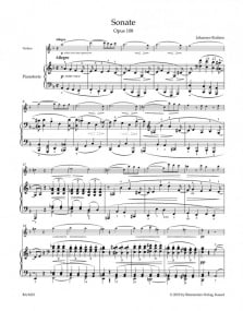 Brahms: Sonata in D Opus 108 for Violin published by Barenreiter