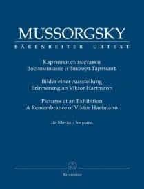 Mussorgsky: Pictures at an Exhibition for Piano Published by Barenreiter