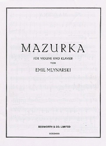 Mlynarski: Mazurka for Violin published by Bosworth