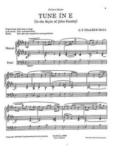 Thalben-Ball: Tune in E for Organ published by Bosworth