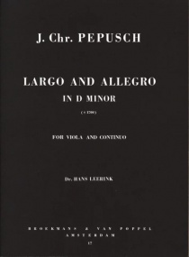 Pepusch: Largo and Allegro for Viola published by Broekmans and Van Poppel