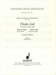 Rimsky-Korsakov: Hindu-Lied for Violin published by Schott