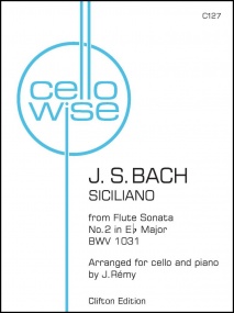 Bach: Siciliano from Flute Sonata No. 2 for Cello published by Clifton