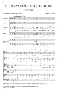 Bairstow: Let all mortal flesh keep silence SATB published by Stainer & Bell