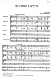 Byrd: Siderum rector SSATB published by Stainer & Bell