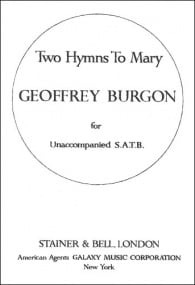 Burgon: Two Hymns to Mary SATB published by Stainer and Bell