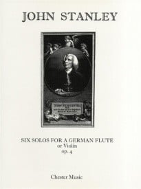 Stanley: Six Solos Opus 4 for Flute or Violin and Continuo published by Chester