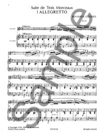 Godard: Suite de Trois Morceaux for Flute published by Chester