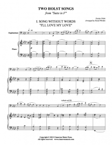 Holst: Two Holst Songs for Euphonium published by Cimarron