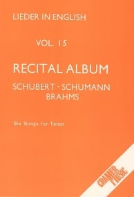Leider in English Volume 15: Recital Album For Tenor published by Cramer