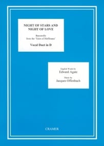 Offenbach: Night Of Love, Night Of Stars for Vocal Duet in D published by Cramer
