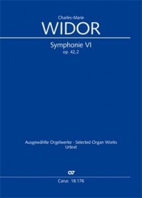 Widor: Symphonie No. 6 Opus 42/2 for Organ published by Carus Verlag
