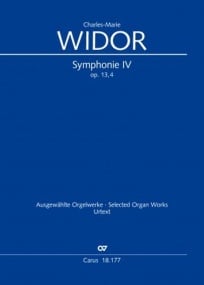 Widor: Symphonie No. 4 Opus 13 for Organ published by Carus Verlag
