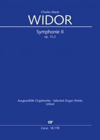 Widor: Symphonie No. 2 Opus 13 for Organ published by Carus Verlag