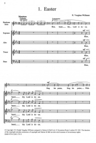 Vaughan Williams: 5 Mystical Songs SATB published by Stainer and Bell - Chorus Part