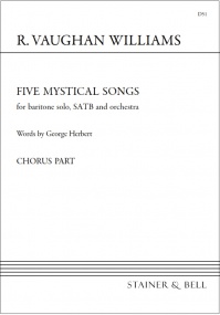 Vaughan Williams: 5 Mystical Songs SATB published by Stainer and Bell - Chorus Part