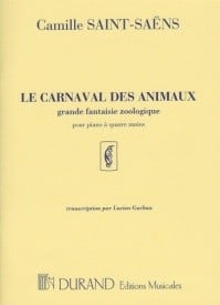Saint-Saens: Carnival of Animals for Piano Duet published by Durand
