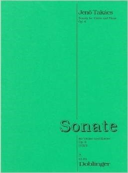Takács: Sonata Opus 6 for Violin published by Doblinger