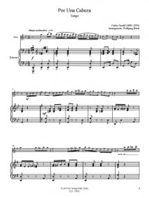 Gardel: Por una Cabeza (Tango) for Flute published by Dohr