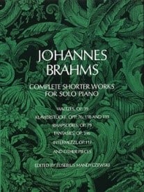 Brahms: Complete Shorter Works For Piano published by Dover