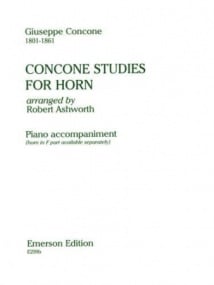 Concone: Studies for Horn (Piano Accompaniment) published by Emerson