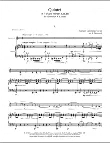 Coleridge-Taylor: Quintet in F# minor Opus 10 for Clarinet In A published by Emerson